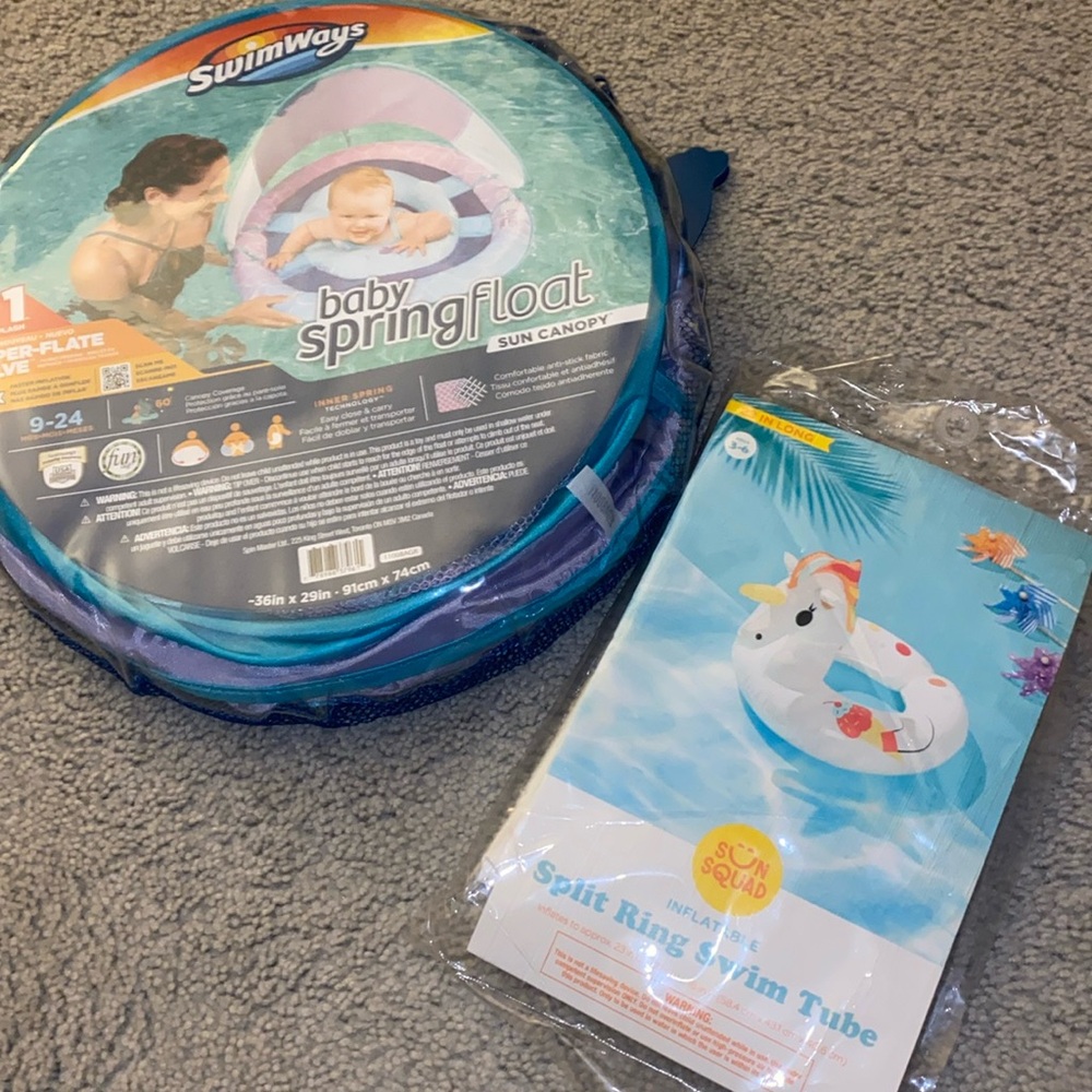 BOTH baby swimmy items -floaty and tube